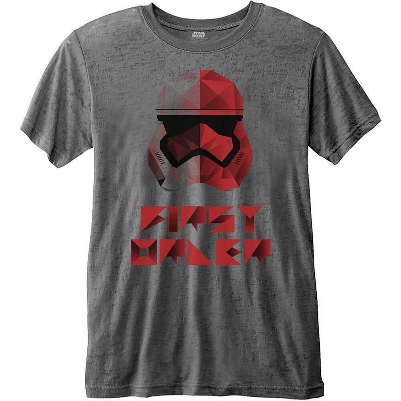 Official Star Wars Episode VIII First Order Geo (Burn Out) Design Motif T-Shirt - XL - Clothes Shoes & Accessories:Mens Clothing:Shirts &