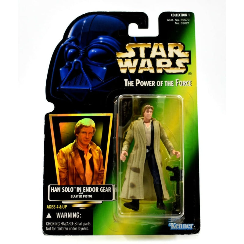 Star Wars The Power of The Force (Foil) - Han Solo in Endor Gear Action Figure